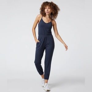 NWT Vuori Lux Jumpsuit Midnight Heather Blue size Large